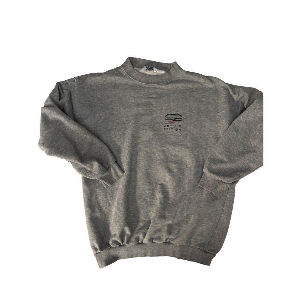 VTG Camus Arktisk Station Mens XL Crewneck Sweatshirt Gray Greenland Research